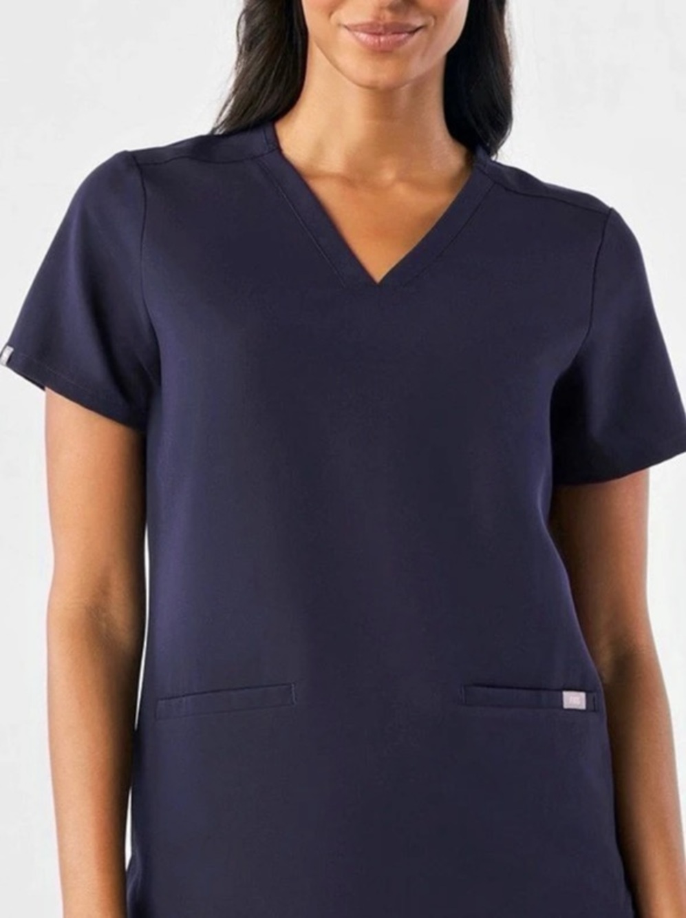 FIGS Casma Three-Pocket Scrub Top V-Neck Blue 2XL